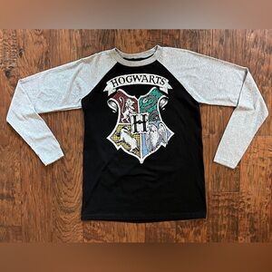Harry Potter Hogwarts 3/4 Sleeve Licensed Baseball Tee 100% Cotton Youth XL